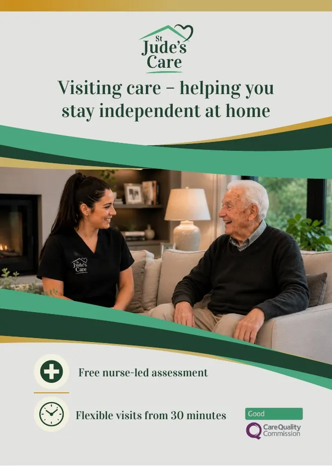 St. Jude's Care visiting care leaflet cover